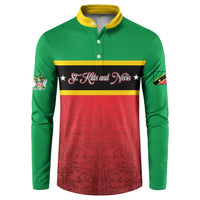 Personalized Saint Kitts and Nevis Royal Pattern Button Sweatshirt - Wonder Print Shop