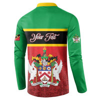 Personalized Saint Kitts and Nevis Royal Pattern Button Sweatshirt - Wonder Print Shop