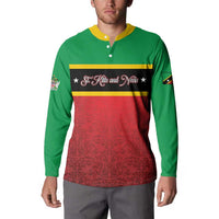 Personalized Saint Kitts and Nevis Royal Pattern Button Sweatshirt - Wonder Print Shop