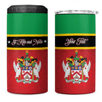 Personalized Saint Kitts and Nevis Royal Pattern 4 in 1 Can Cooler Tumbler - Wonder Print Shop