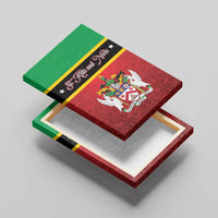 Saint Kitts and Nevis Royal Pattern Canvas Wall Art - Wonder Print Shop