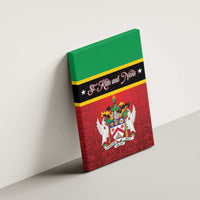 Saint Kitts and Nevis Royal Pattern Canvas Wall Art - Wonder Print Shop