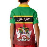 Personalized Saint Kitts and Nevis Royal Pattern Kid Polo Shirt - Wonder Print Shop