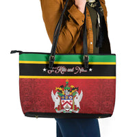 Saint Kitts and Nevis Royal Pattern Leather Tote Bag - Wonder Print Shop