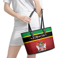 Saint Kitts and Nevis Royal Pattern Leather Tote Bag - Wonder Print Shop