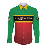 Personalized Saint Kitts and Nevis Royal Pattern Long Sleeve Button Shirt - Wonder Print Shop