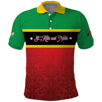 Personalized Saint Kitts and Nevis Royal Pattern Polo Shirt - Wonder Print Shop