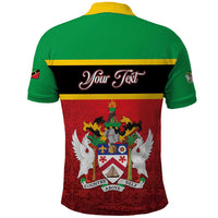 Personalized Saint Kitts and Nevis Royal Pattern Polo Shirt - Wonder Print Shop