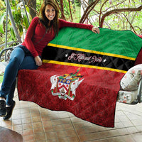 Saint Kitts and Nevis Royal Pattern Quilt - Wonder Print Shop