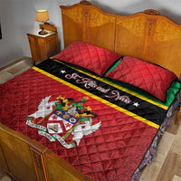 Saint Kitts and Nevis Royal Pattern Quilt Bed Set - Wonder Print Shop