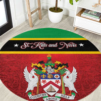 Saint Kitts and Nevis Royal Pattern Round Carpet - Wonder Print Shop