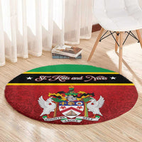 Saint Kitts and Nevis Royal Pattern Round Carpet - Wonder Print Shop