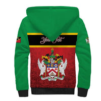 Personalized Saint Kitts and Nevis Royal Pattern Sherpa Hoodie - Wonder Print Shop