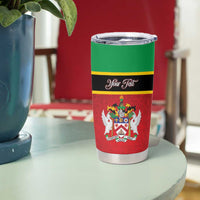 Personalized Saint Kitts and Nevis Royal Pattern Tumbler Cup - Wonder Print Shop