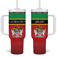 Personalized Saint Kitts and Nevis Royal Pattern Tumbler With Handle - Wonder Print Shop