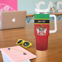 Personalized Saint Kitts and Nevis Royal Pattern Tumbler With Handle - Wonder Print Shop