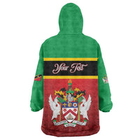 Personalized Saint Kitts and Nevis Royal Pattern Wearable Blanket Hoodie - Wonder Print Shop
