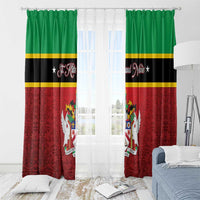 Saint Kitts and Nevis Royal Pattern Window Curtain - Wonder Print Shop