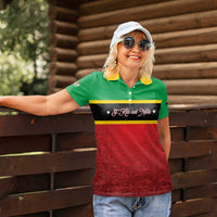 Personalized Saint Kitts and Nevis Royal Pattern Women Polo Shirt - Wonder Print Shop