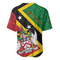 Personalized Saint Kitts and Nevis Culturama Baseball Jersey African Pattern - Wonder Print Shop