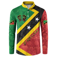 Personalized Saint Kitts and Nevis Culturama Button Sweatshirt African Pattern - Wonder Print Shop