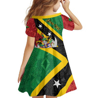 Personalized Saint Kitts and Nevis Culturama Family Matching Off Shoulder Maxi Dress and Hawaiian Shirt African Pattern - Wonder Print Shop