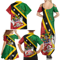 Personalized Saint Kitts and Nevis Culturama Family Matching Summer Maxi Dress and Hawaiian Shirt African Pattern - Wonder Print Shop