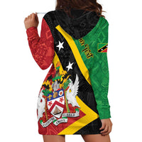 Personalized Saint Kitts and Nevis Culturama Hoodie Dress African Pattern - Wonder Print Shop