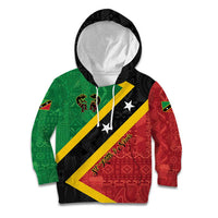 Personalized Saint Kitts and Nevis Culturama Kid Hoodie African Pattern - Wonder Print Shop