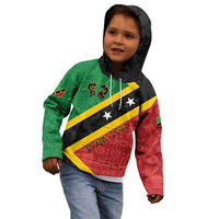 Personalized Saint Kitts and Nevis Culturama Kid Hoodie African Pattern - Wonder Print Shop
