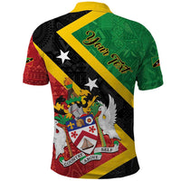Personalized Saint Kitts and Nevis Culturama Polo Shirt African Pattern - Wonder Print Shop
