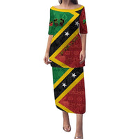 Personalized Saint Kitts and Nevis Culturama Puletasi African Pattern - Wonder Print Shop