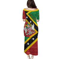 Personalized Saint Kitts and Nevis Culturama Puletasi African Pattern - Wonder Print Shop