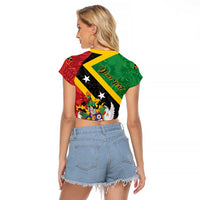 Personalized Saint Kitts and Nevis Culturama Raglan Cropped T Shirt African Pattern - Wonder Print Shop