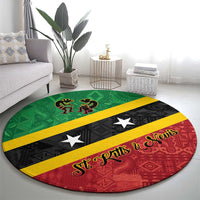 Saint Kitts and Nevis Culturama Round Carpet African Pattern - Wonder Print Shop