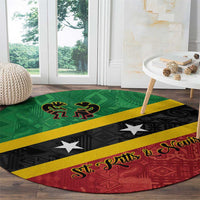 Saint Kitts and Nevis Culturama Round Carpet African Pattern - Wonder Print Shop