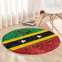 Saint Kitts and Nevis Culturama Round Carpet African Pattern - Wonder Print Shop