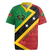 Personalized Saint Kitts and Nevis Culturama Rugby Jersey African Pattern - Wonder Print Shop