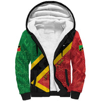 Personalized Saint Kitts and Nevis Culturama Sherpa Hoodie African Pattern - Wonder Print Shop