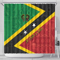 Saint Kitts and Nevis Culturama Shower Curtain African Pattern - Wonder Print Shop