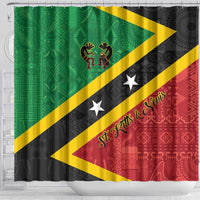 Saint Kitts and Nevis Culturama Shower Curtain African Pattern - Wonder Print Shop