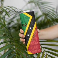 Saint Kitts and Nevis Culturama Skinny Tumbler African Pattern - Wonder Print Shop