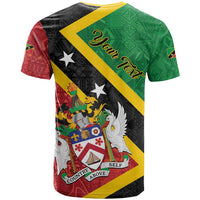 Personalized Saint Kitts and Nevis Culturama T Shirt African Pattern - Wonder Print Shop