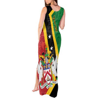 Personalized Saint Kitts and Nevis Culturama Tank Maxi Dress African Pattern - Wonder Print Shop