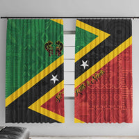 Saint Kitts and Nevis Culturama Window Curtain African Pattern - Wonder Print Shop