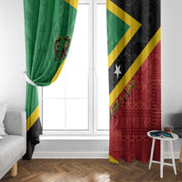 Saint Kitts and Nevis Culturama Window Curtain African Pattern - Wonder Print Shop