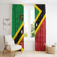 Saint Kitts and Nevis Culturama Window Curtain African Pattern - Wonder Print Shop