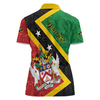 Personalized Saint Kitts and Nevis Culturama Women Polo Shirt African Pattern - Wonder Print Shop