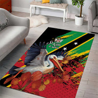 Saint Kitts and Nevis Pelican Area Rug Royal Poinciana Flowers - Wonder Print Shop