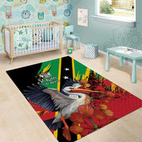 Saint Kitts and Nevis Pelican Area Rug Royal Poinciana Flowers - Wonder Print Shop